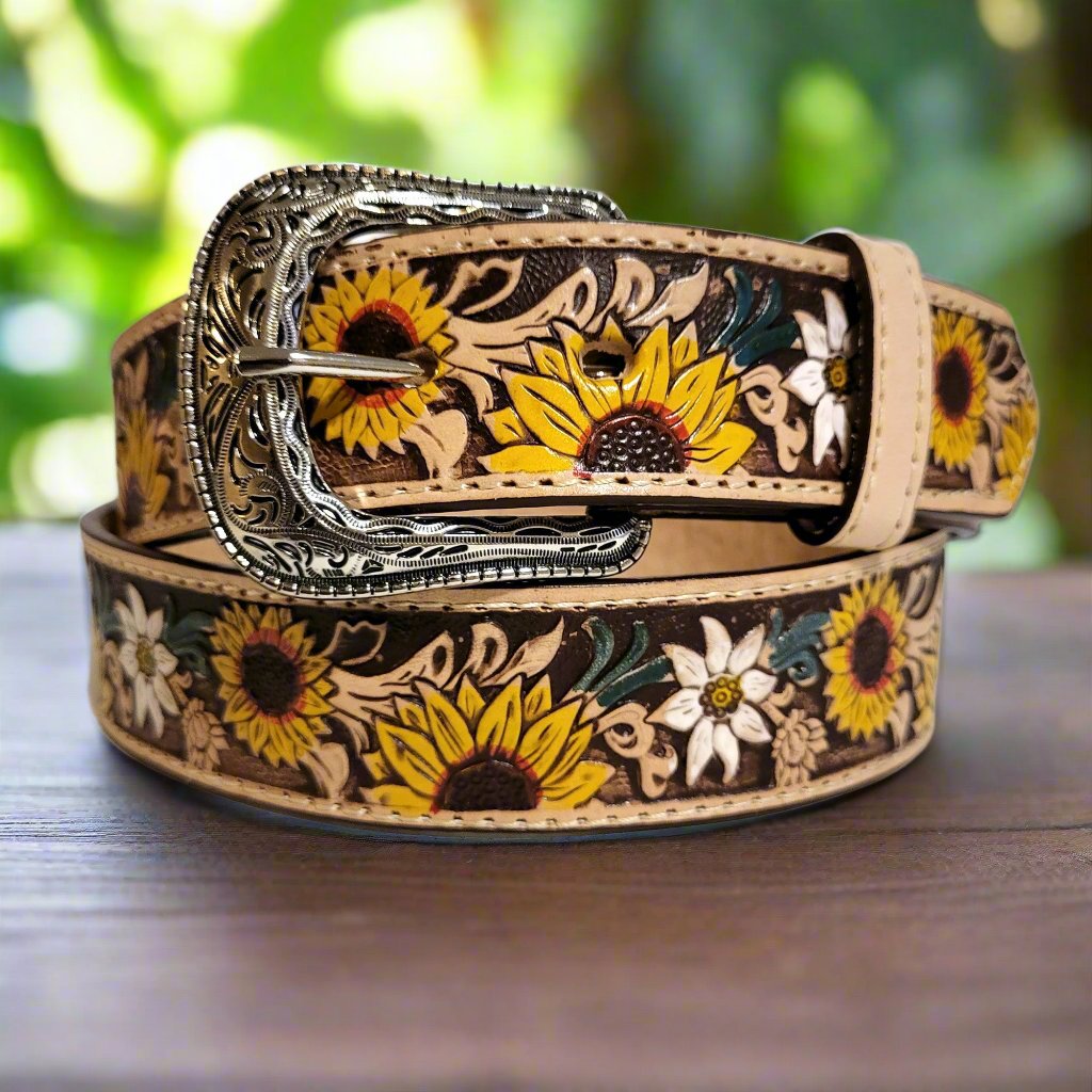 Leather belt for women