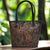Tote bag, Hand tooled leather