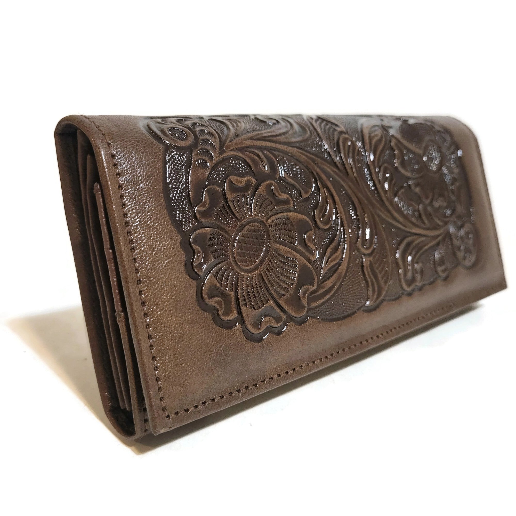 Leather Wallet for women,  for cards, with zipper