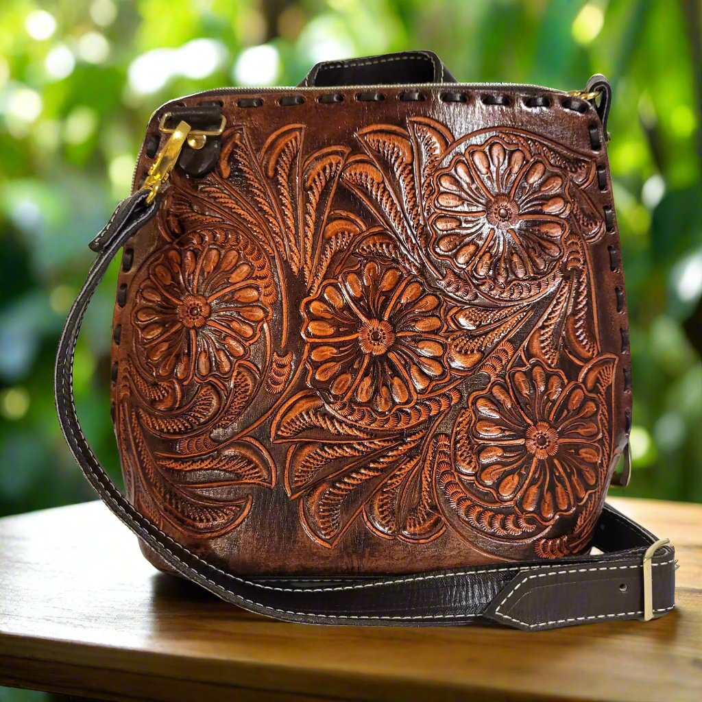 Hand tooled leather bag backpack for women, handmade,  shoulder  bag,  cowgirl,  western,  Bohemian,  Gift for  women 