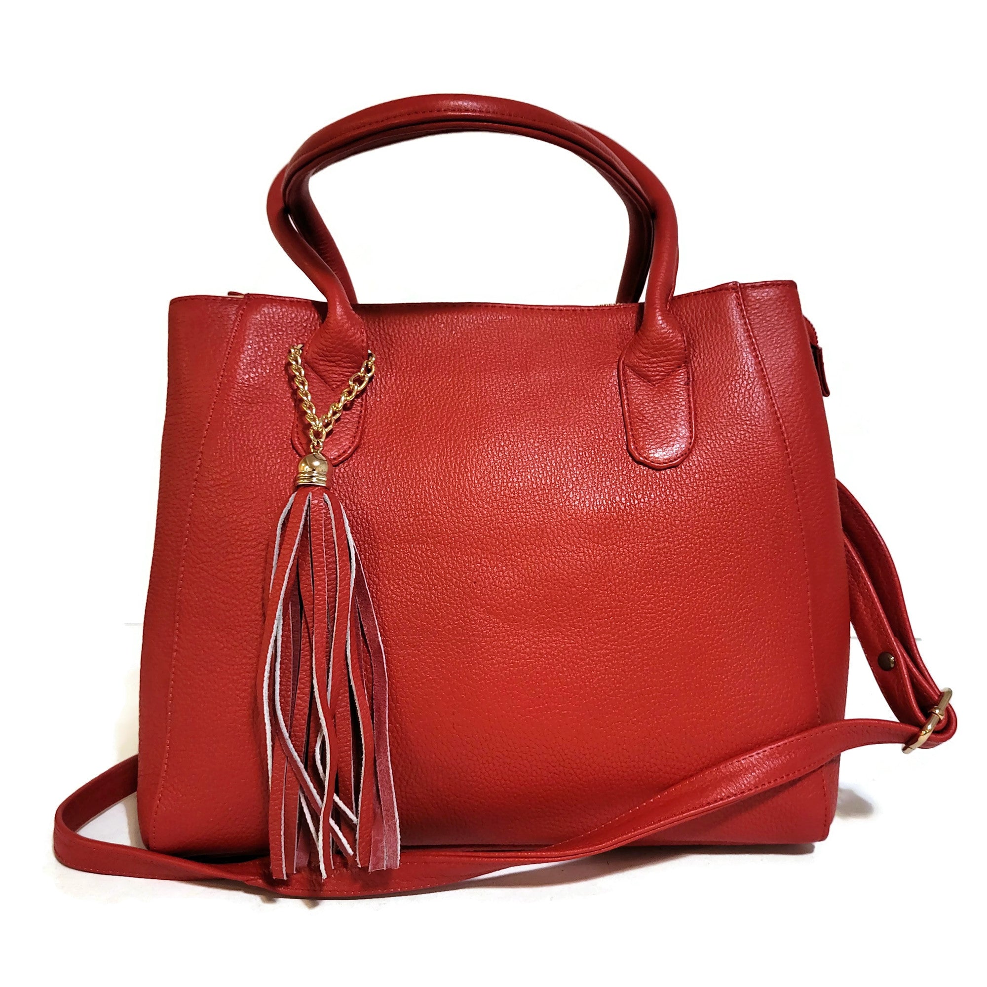 Red leather Bag for women, shoulder bag, women's  handbag, handmade leather  handbag