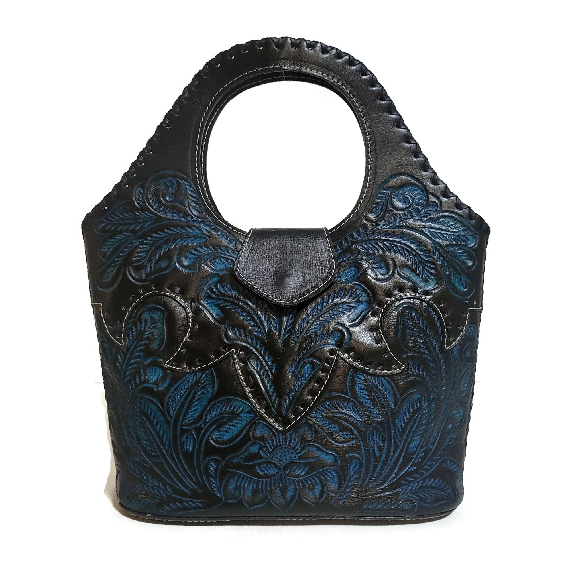 Womens bag, Hand tooled leather , handbag