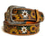 Sunflower leather  belt for women ,handmade leather belt, brown belt, genuine leather