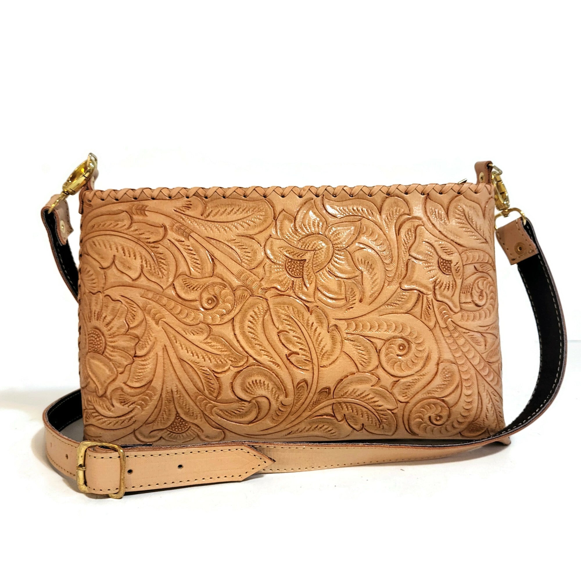 Hand tooled leather bag  for women,  Boho Rodeo  Bohemian  Bag