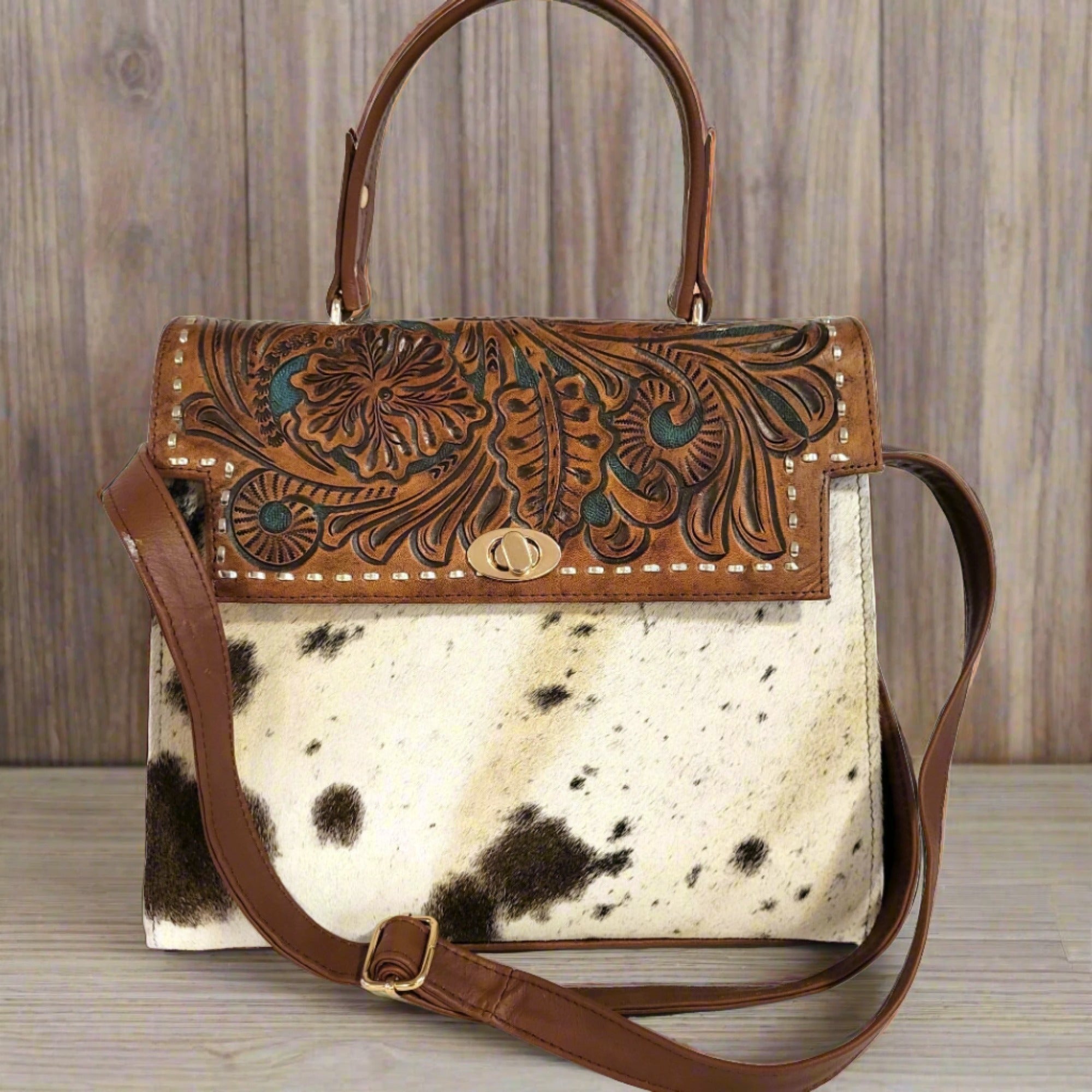 hand tooled leather bag
