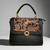 Hand tooled leather bag for women,  black bag , genuine leather 