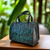 Hand tooled leather bag for women,  blue bag, genuine leather 