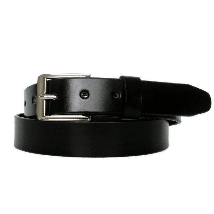 Skinny Black Leather Belt for Women with Removable Buckle, Personalized