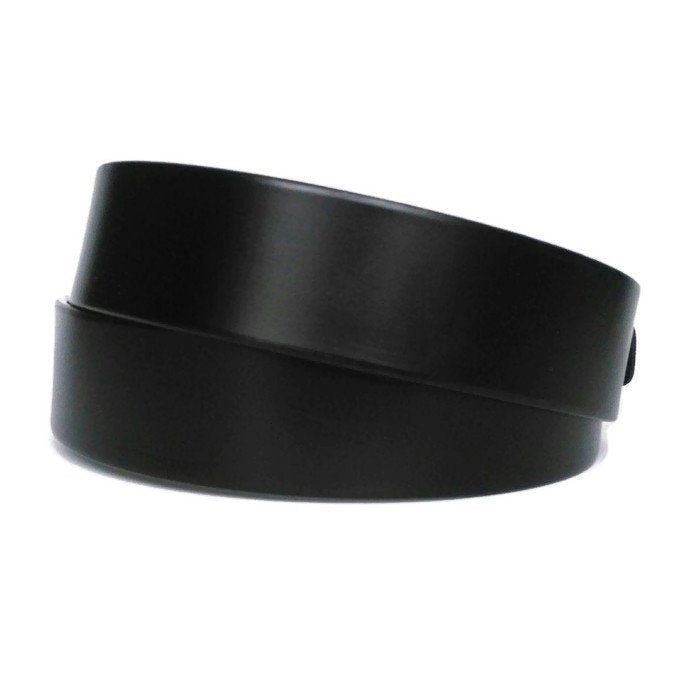 Extra Large Black Leather Belt: Removable Buckle,  Cowhide