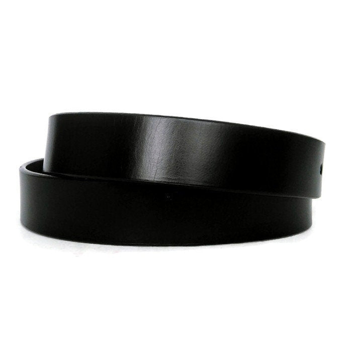 Skinny Black Leather Belt for Women with Removable Buckle, Personalized