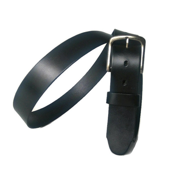Extra Large Black Leather Belt: Removable Buckle,  Cowhide