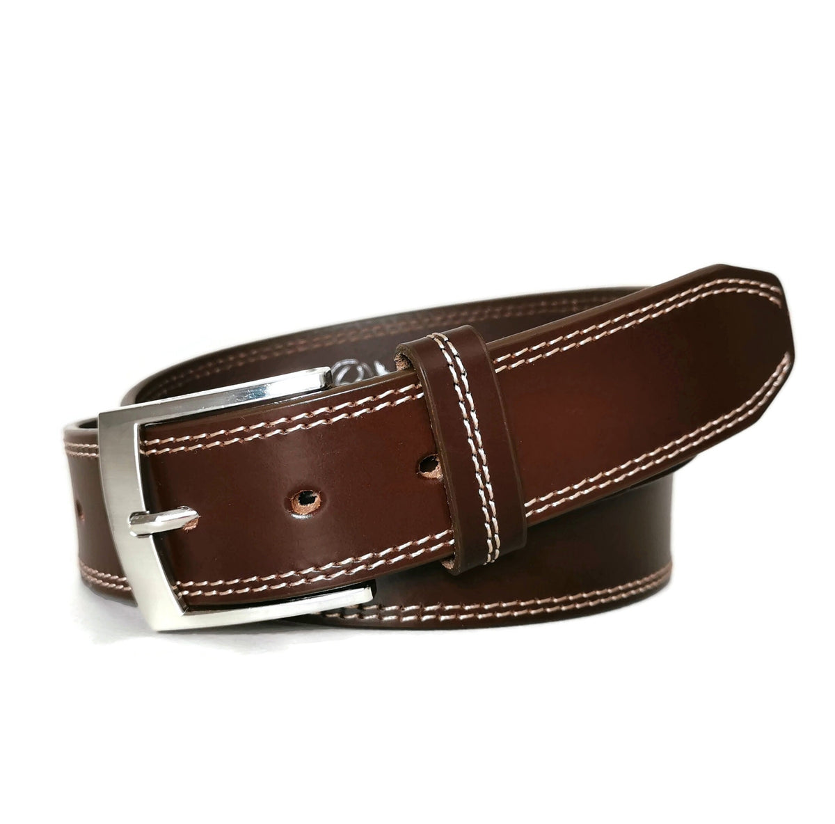 Full Grain Brown Leather Belt for Men: Handcrafted,    Casual  Dress Belt