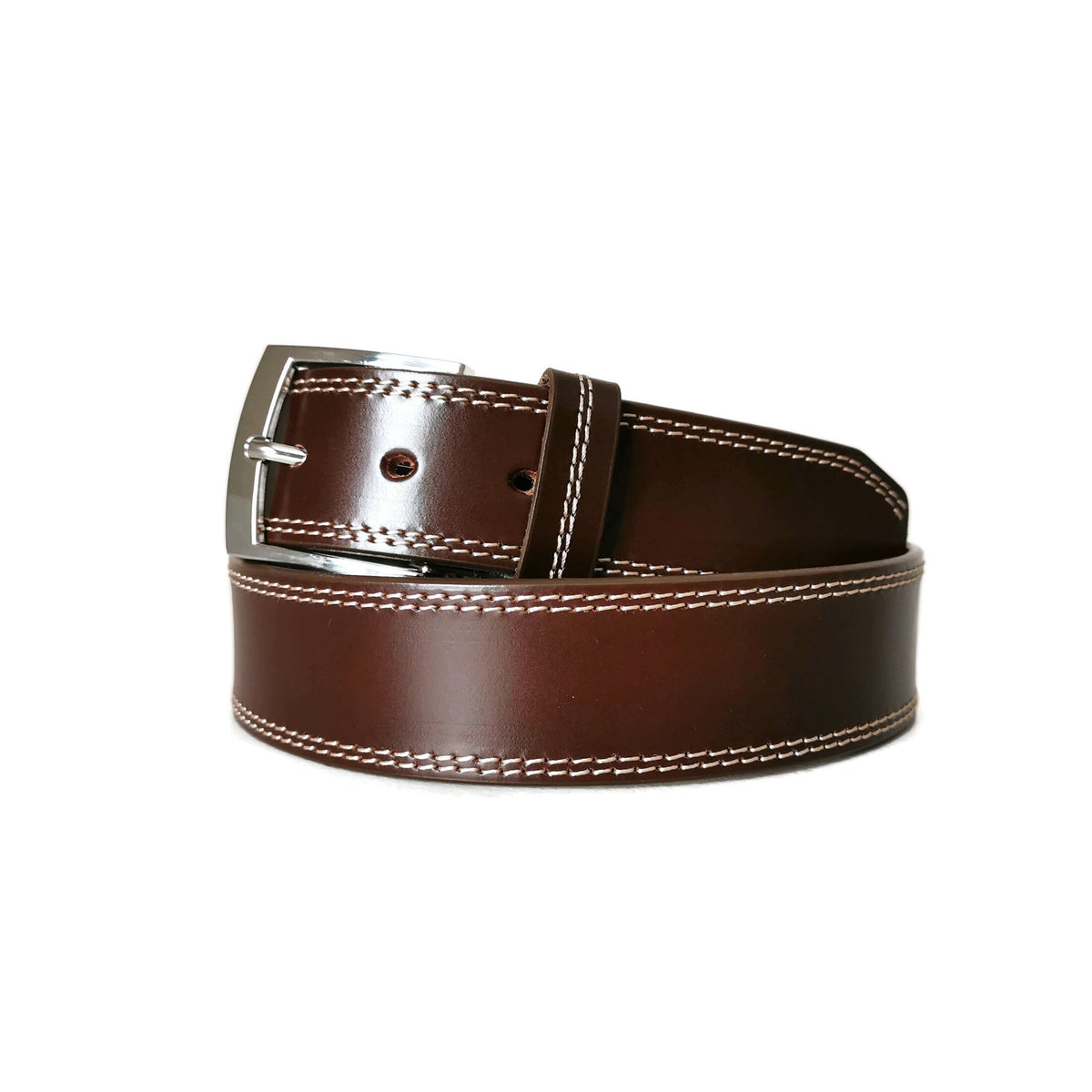 Full Grain Brown Leather Belt for Men: Handcrafted,    Casual  Dress Belt