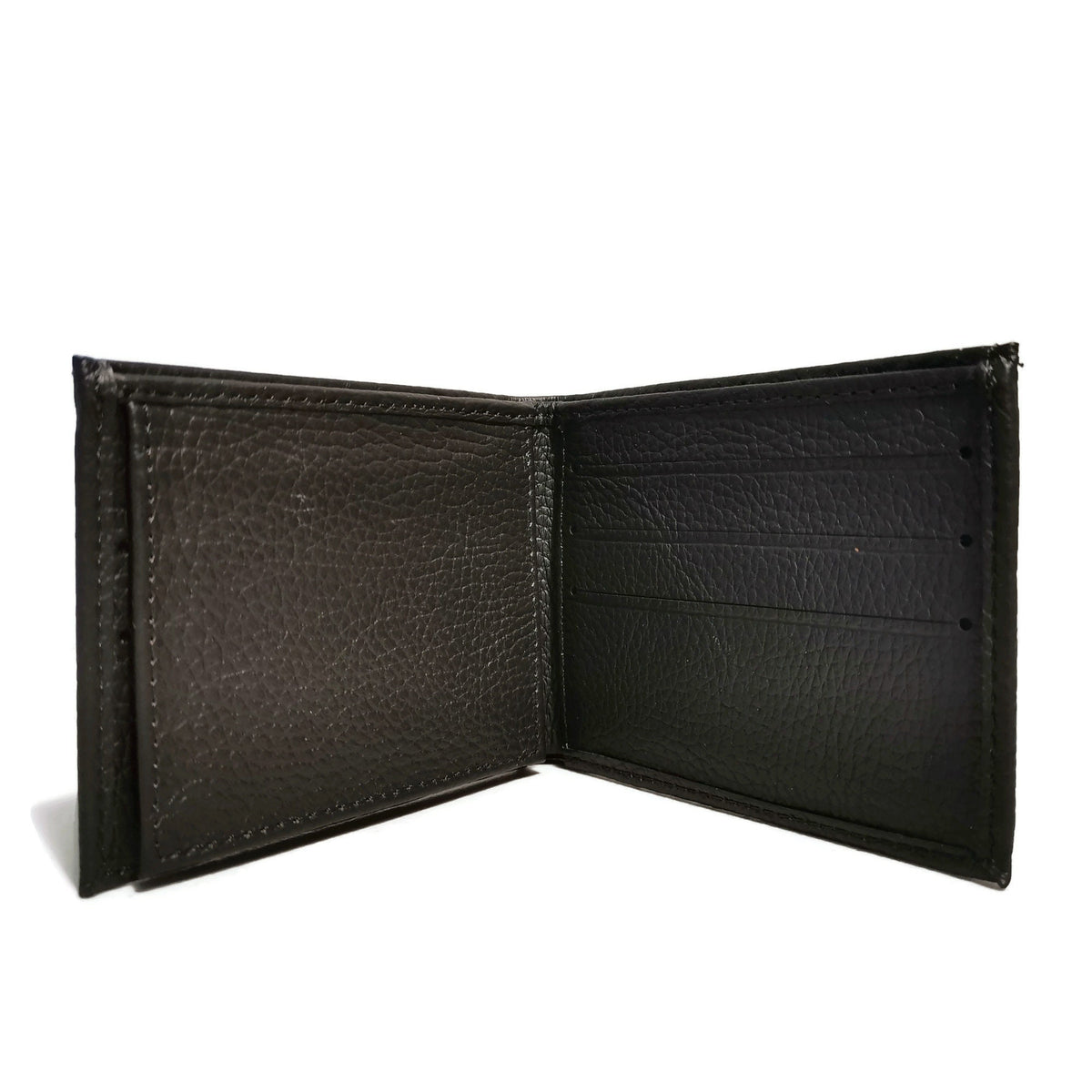 Brown Leather Slim Wallet For Men Bifold  Minimalist Card Holder