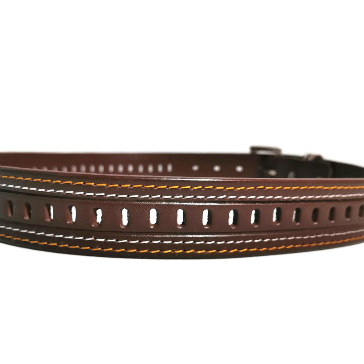 Brown Leather Belt for Men,  Casual Jeans Belt with Removable Buckle