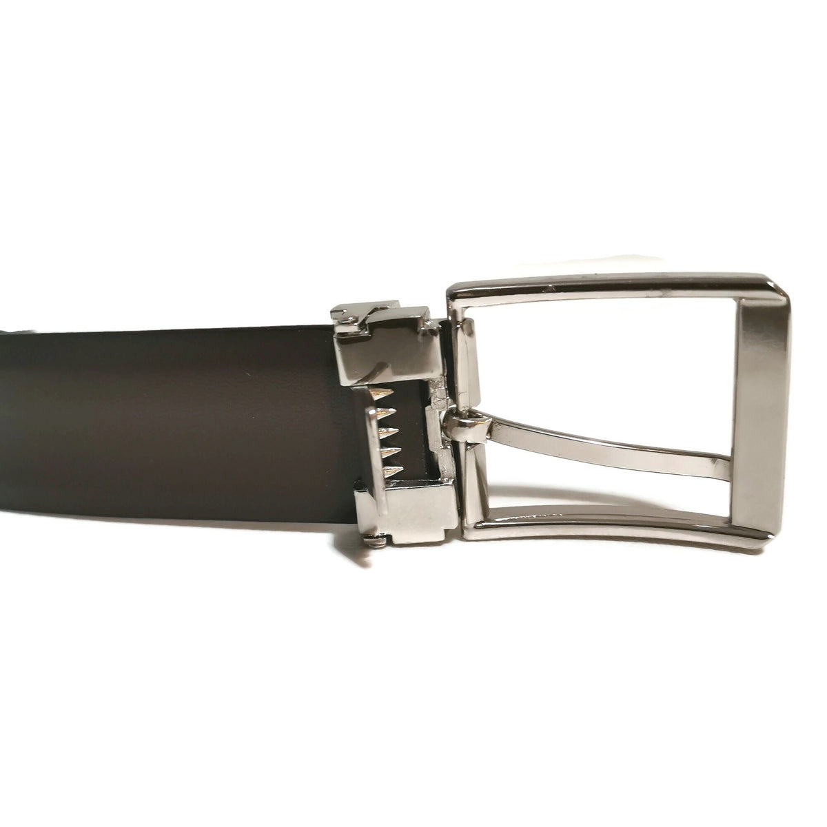 Reversible Black &amp; Brown Leather Belt: Handmade Cowhide, Adjustable Fit
