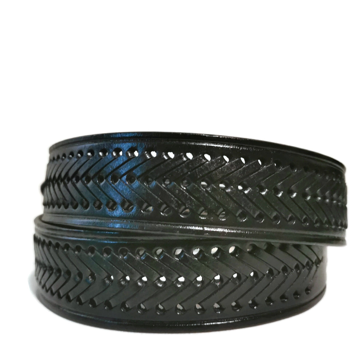 Embossed Leather Cowboy Belt: Men's Western Belt with Eagle Buckle Removable