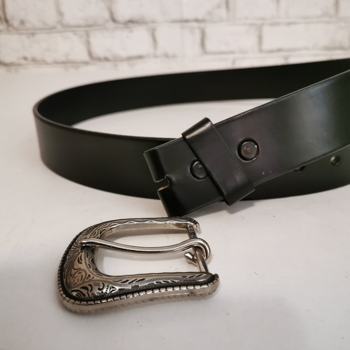 Black  Leather Belt for Women  Casual with removable Buckle, Personalized