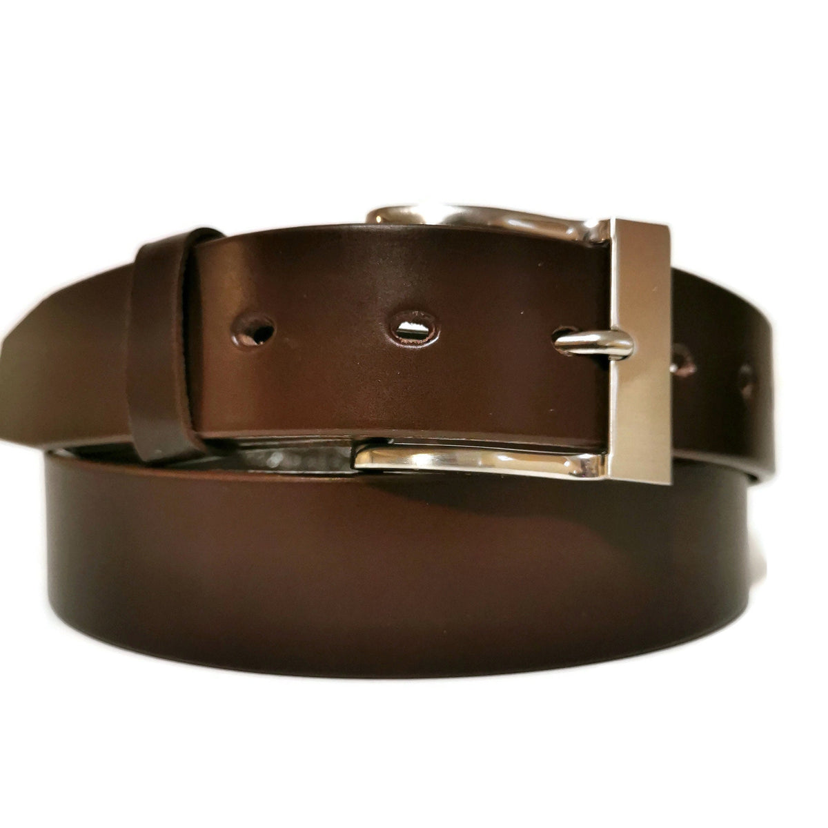 Personalized Brown Leathwr Belt: Men's Casual Belt with Removable Buckle