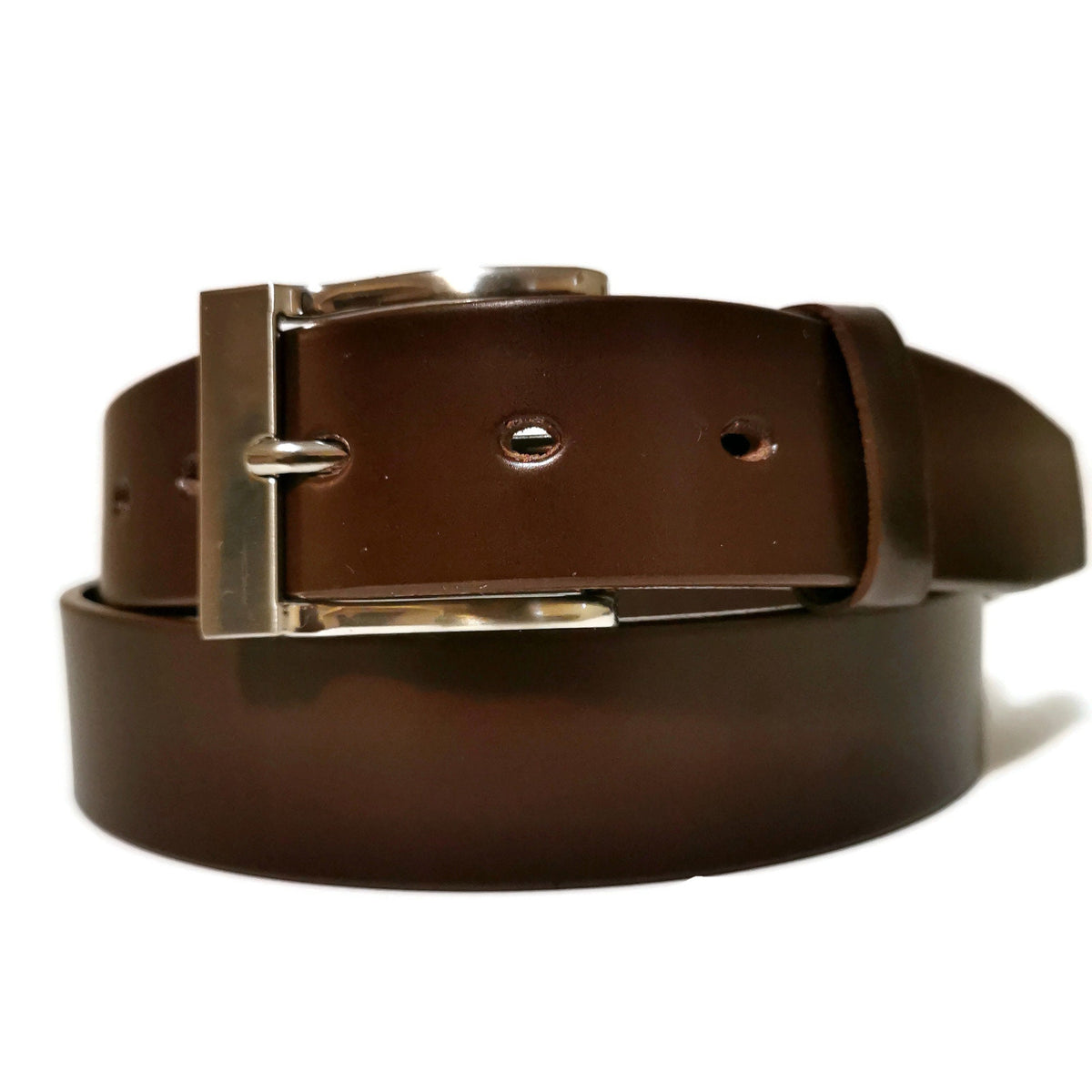 Personalized Brown Leathwr Belt: Men's Casual Belt with Removable Buckle