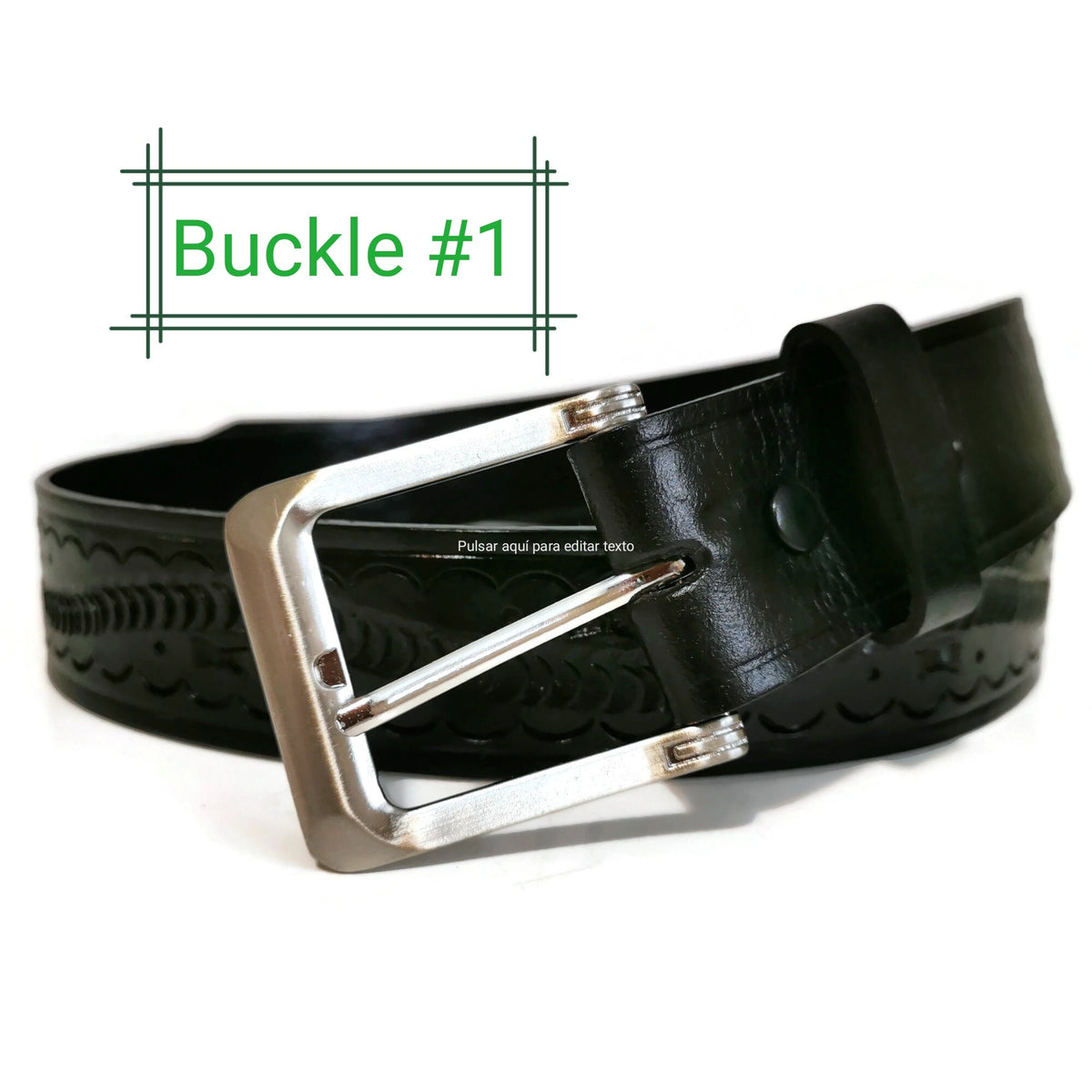 Leather Belt for Men, Hand Tooled Leather Rodeo Cowboy
