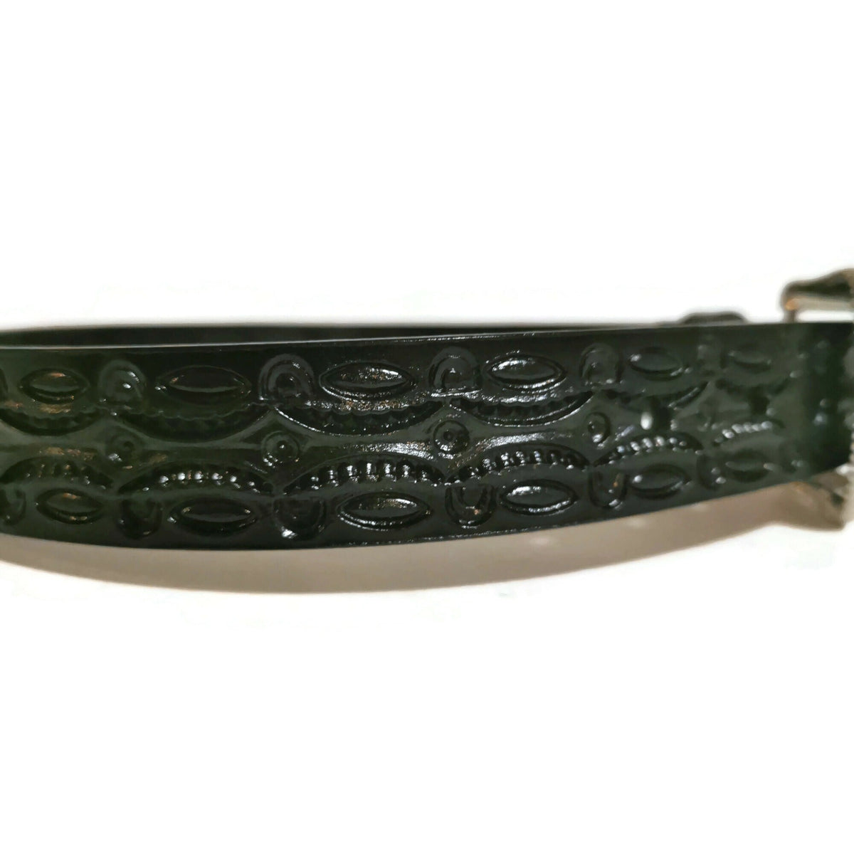 Personalized Rodeo Leather Belt for Kids Black Hand Tooled Western Children Belt