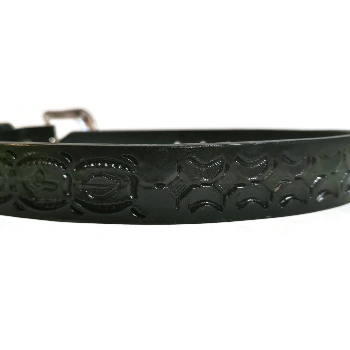 Personalized Black Leather Belt for Kids with Snap Buckle, Rodeo Western Cowboy