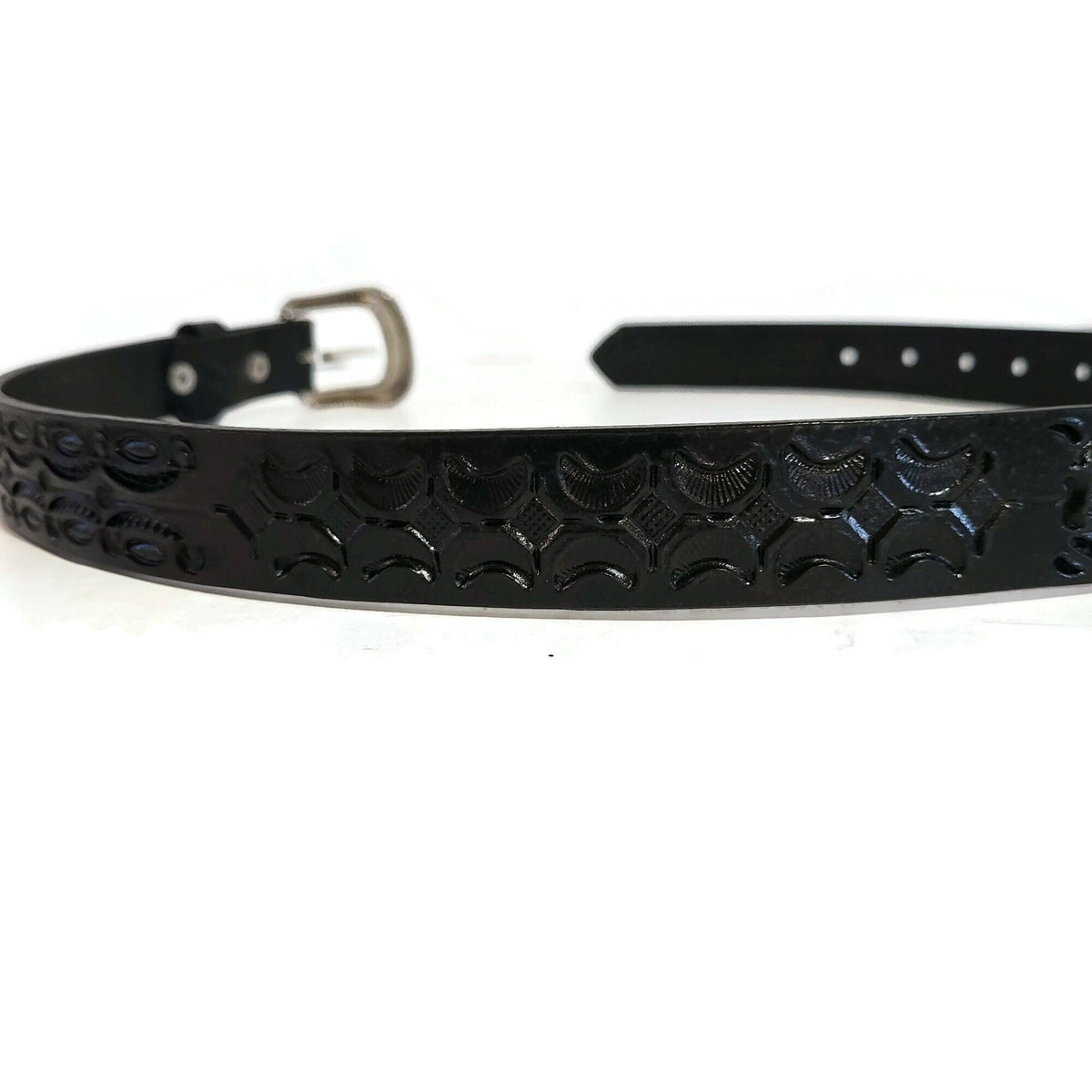 Personalized Hand Tooled Leather Rodeo Belt for Kids: Western Cowboy Style