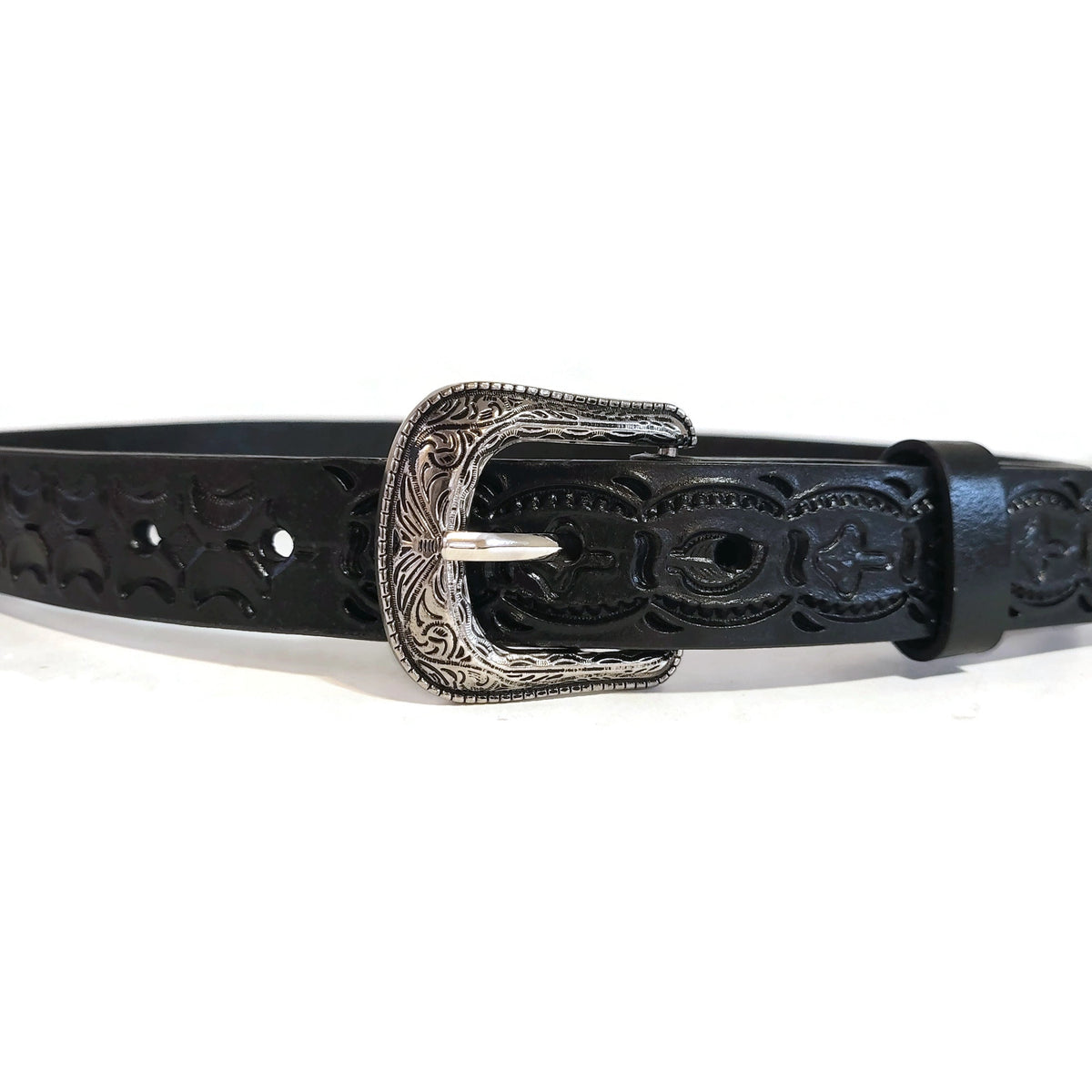 Personalized Hand Tooled Leather Rodeo Belt for Kids: Western Cowboy Style