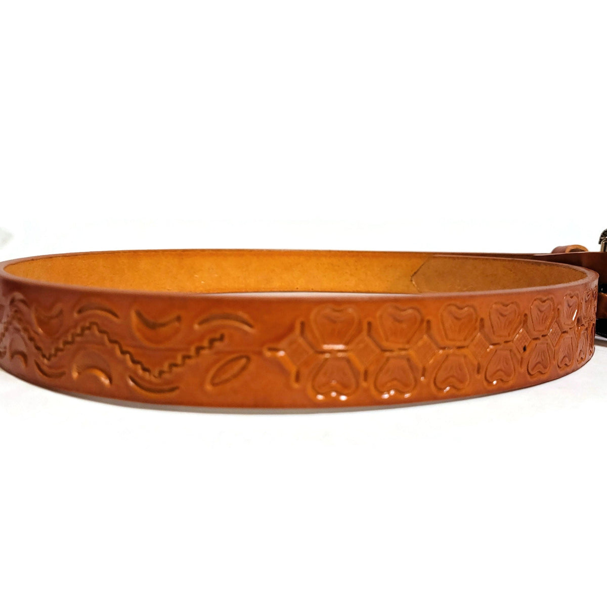 Hand Tooled Leather Rodeo Belt for Kids: Handmade Children's Belt
