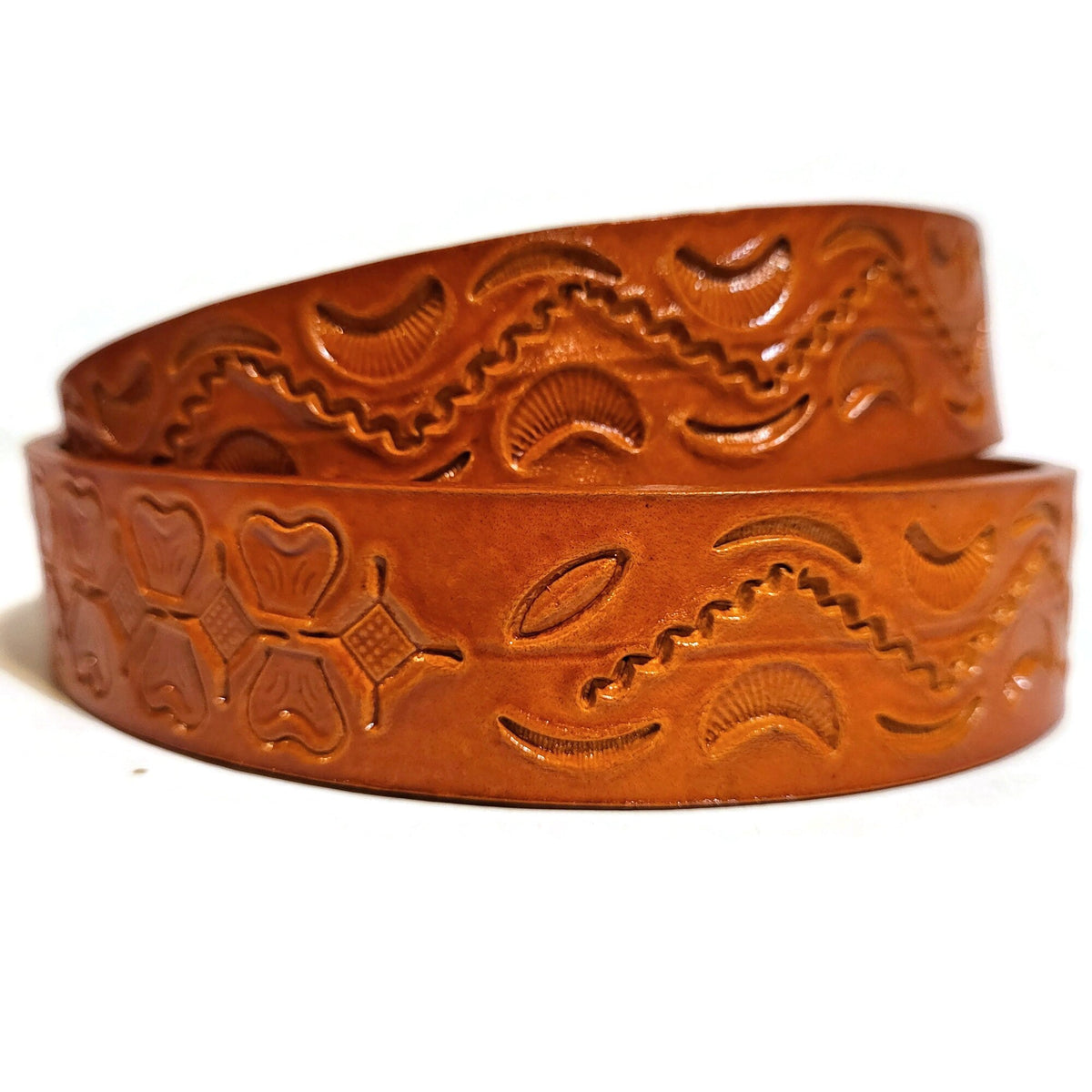 Hand Tooled Leather Rodeo Belt for Kids: Handmade Children's Belt