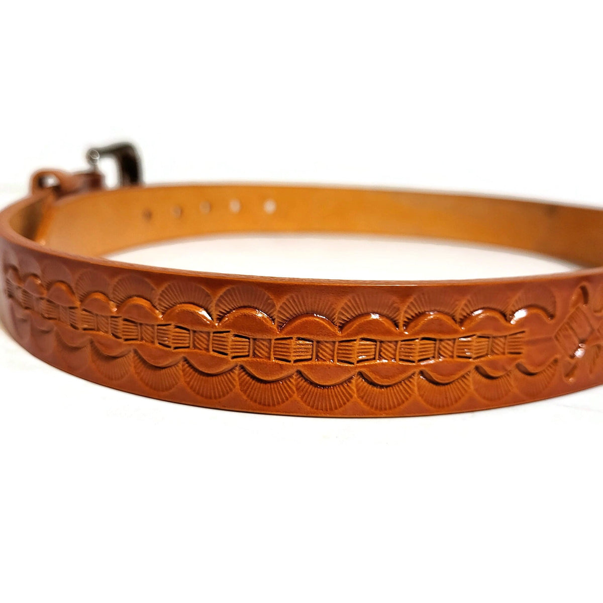 Brown Leather Belt for Kids Personalized Rodeo Cowboy Western Style