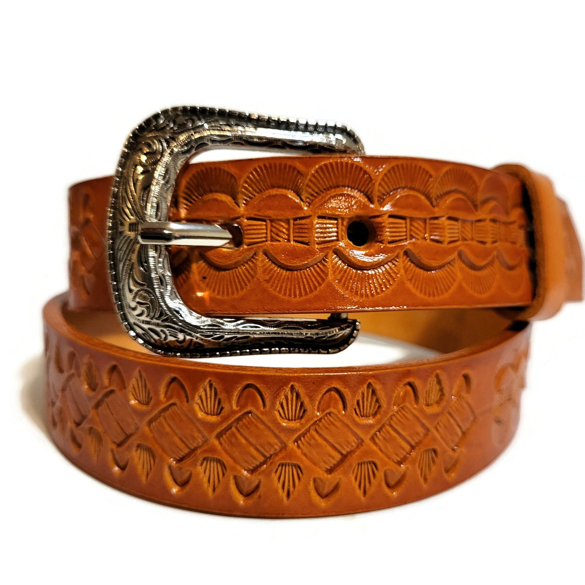 Brown Leather Belt for Kids Personalized Rodeo Cowboy Western Style