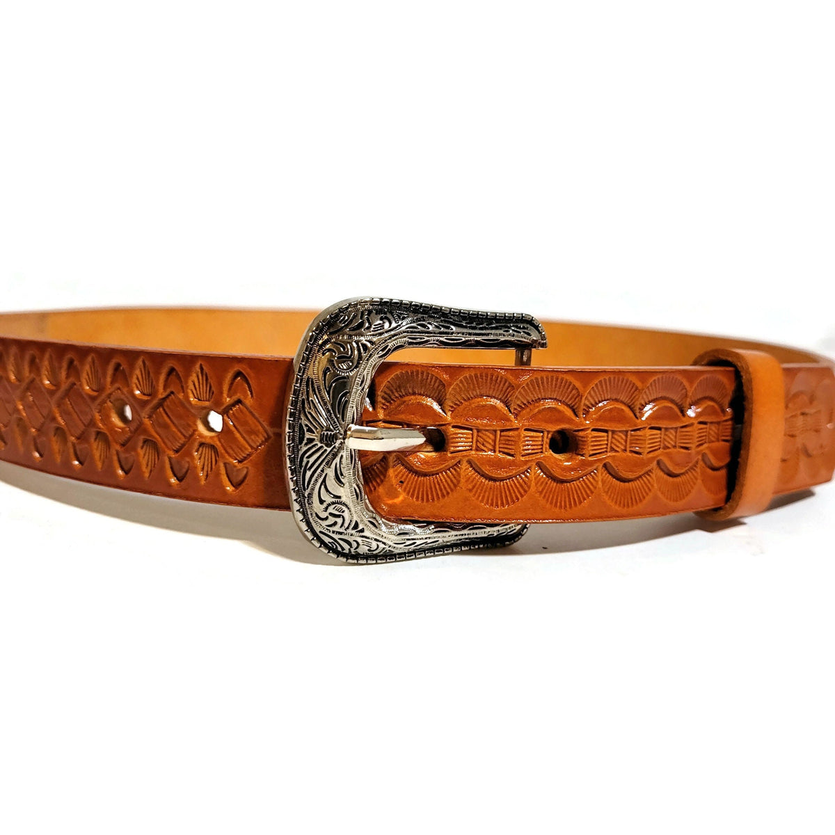 Brown Leather Belt for Kids Personalized Rodeo Cowboy Western Style