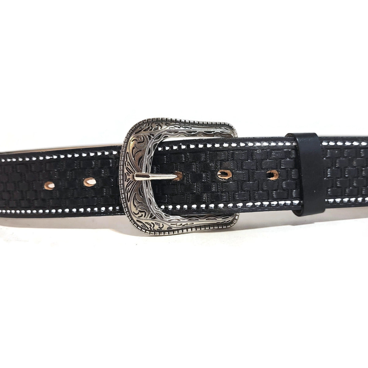 Personalized Black Embossed Western Cowboy Belt for Men, Removable  Buckle