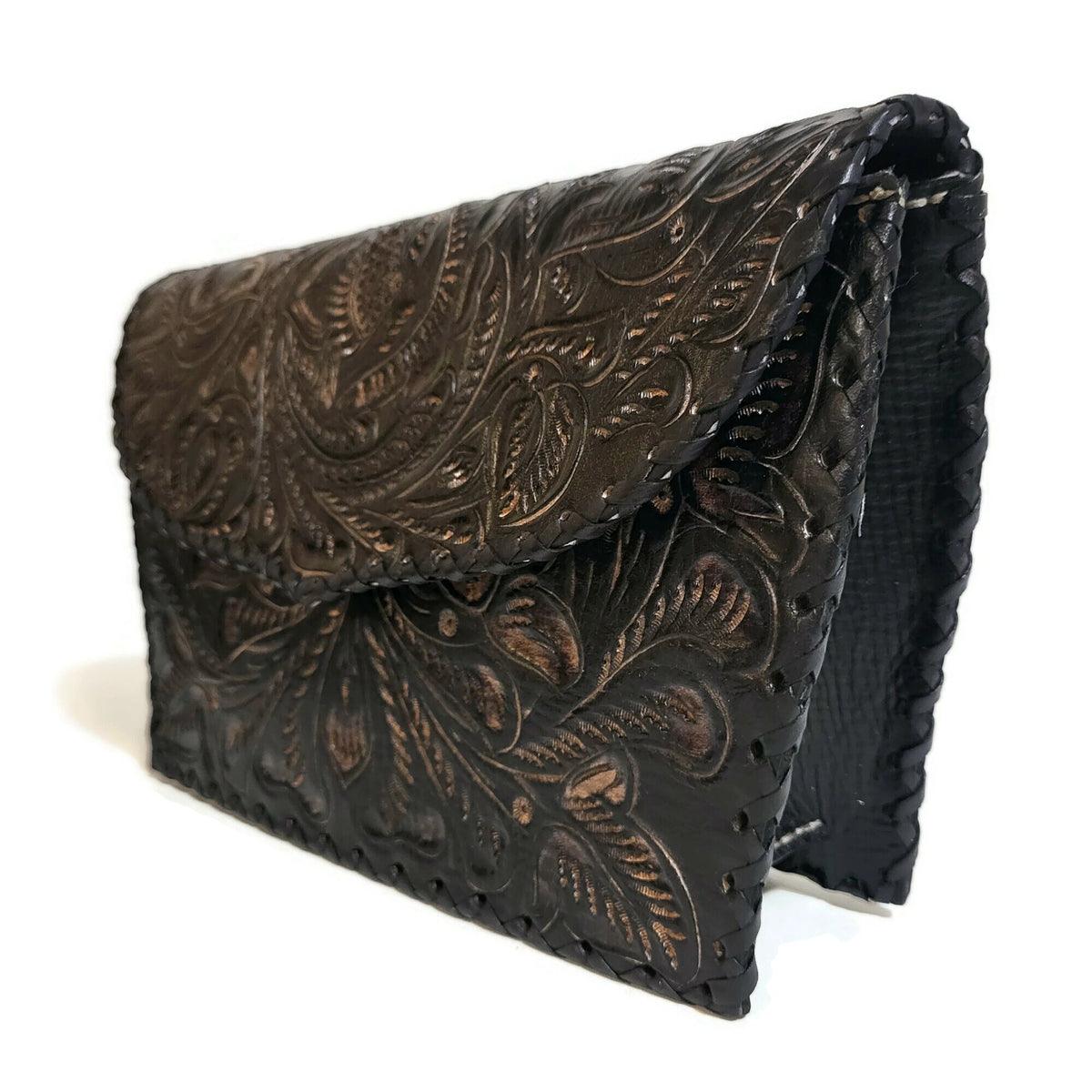 Hand Tooled Cowhide Leather Bag: Rodeo Retro Western Purse