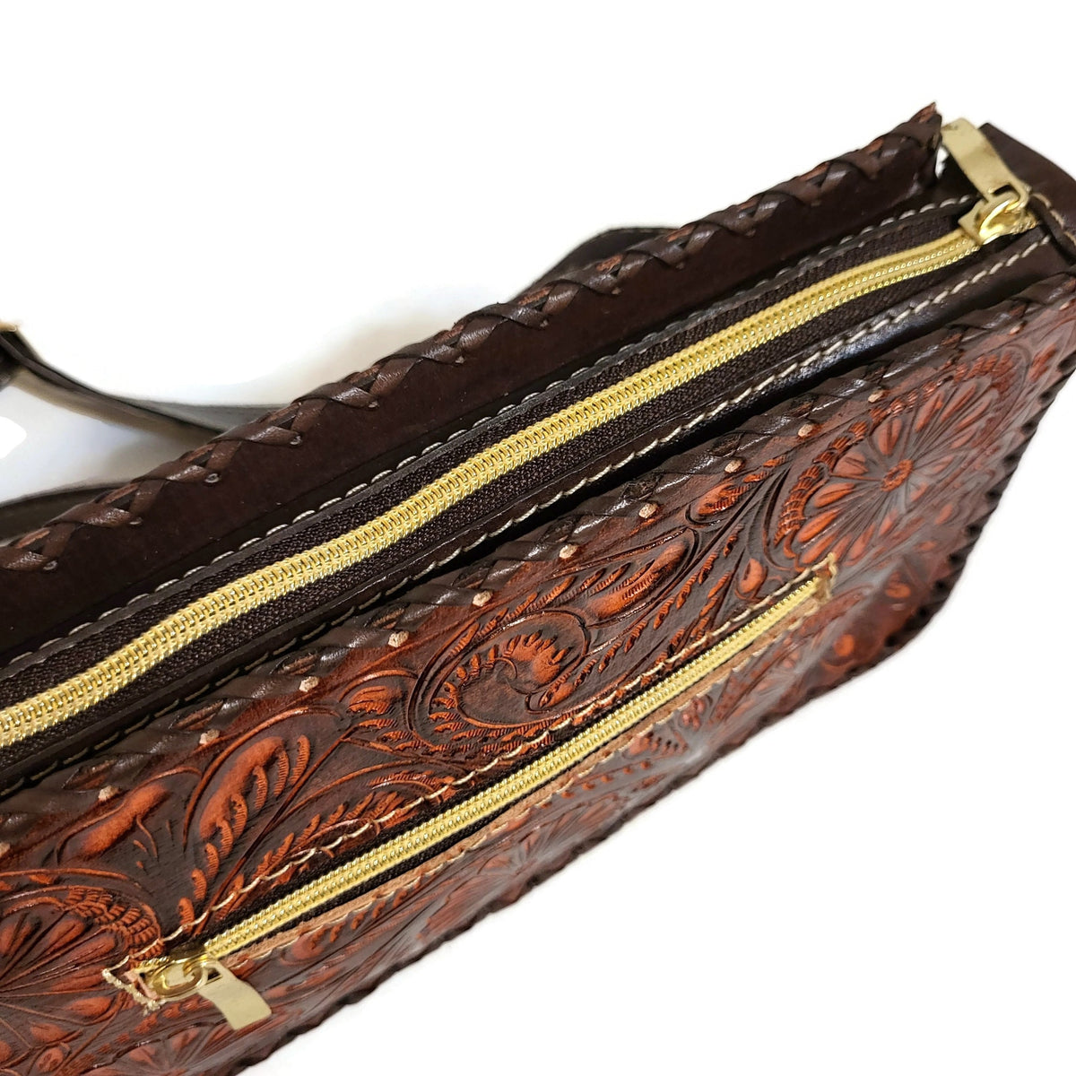 Hand Tooled Leather Shoulder Bag for Women  Cowgirl  Boho Bohemian Purse