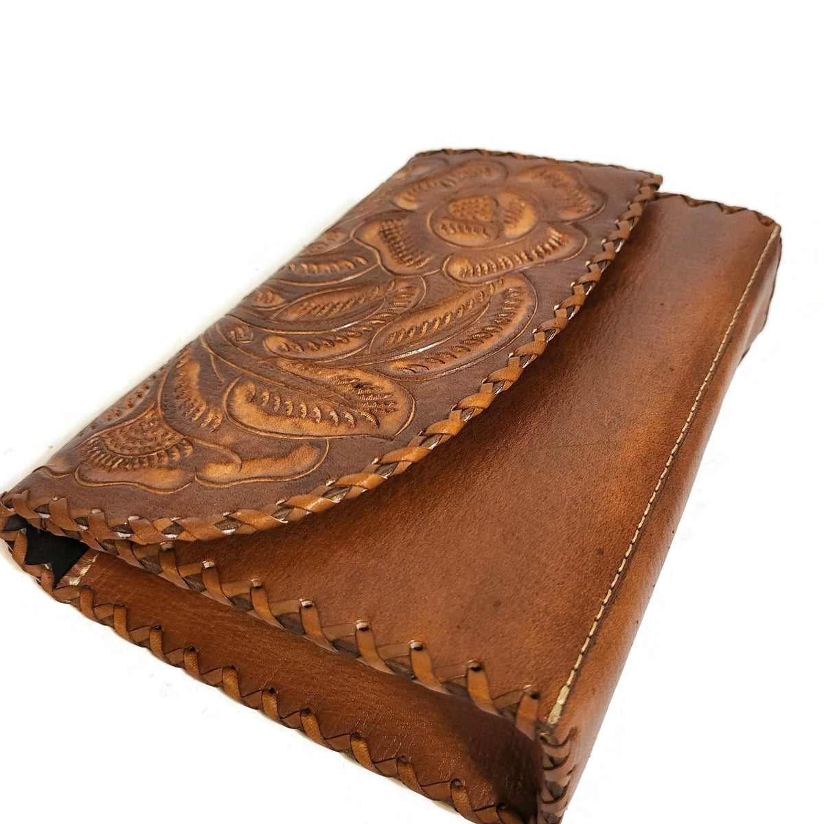 Hand Tooled Leather Shoulder Bag: Cowgirl Rodeo Purse
