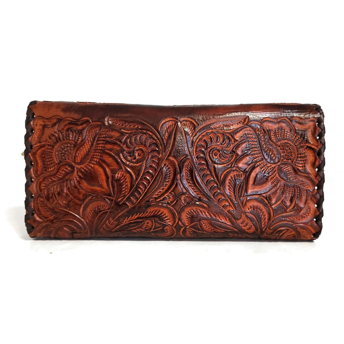Small hand tooled leather Bag for Women Rodeo Boho  Western Adjustable Strap