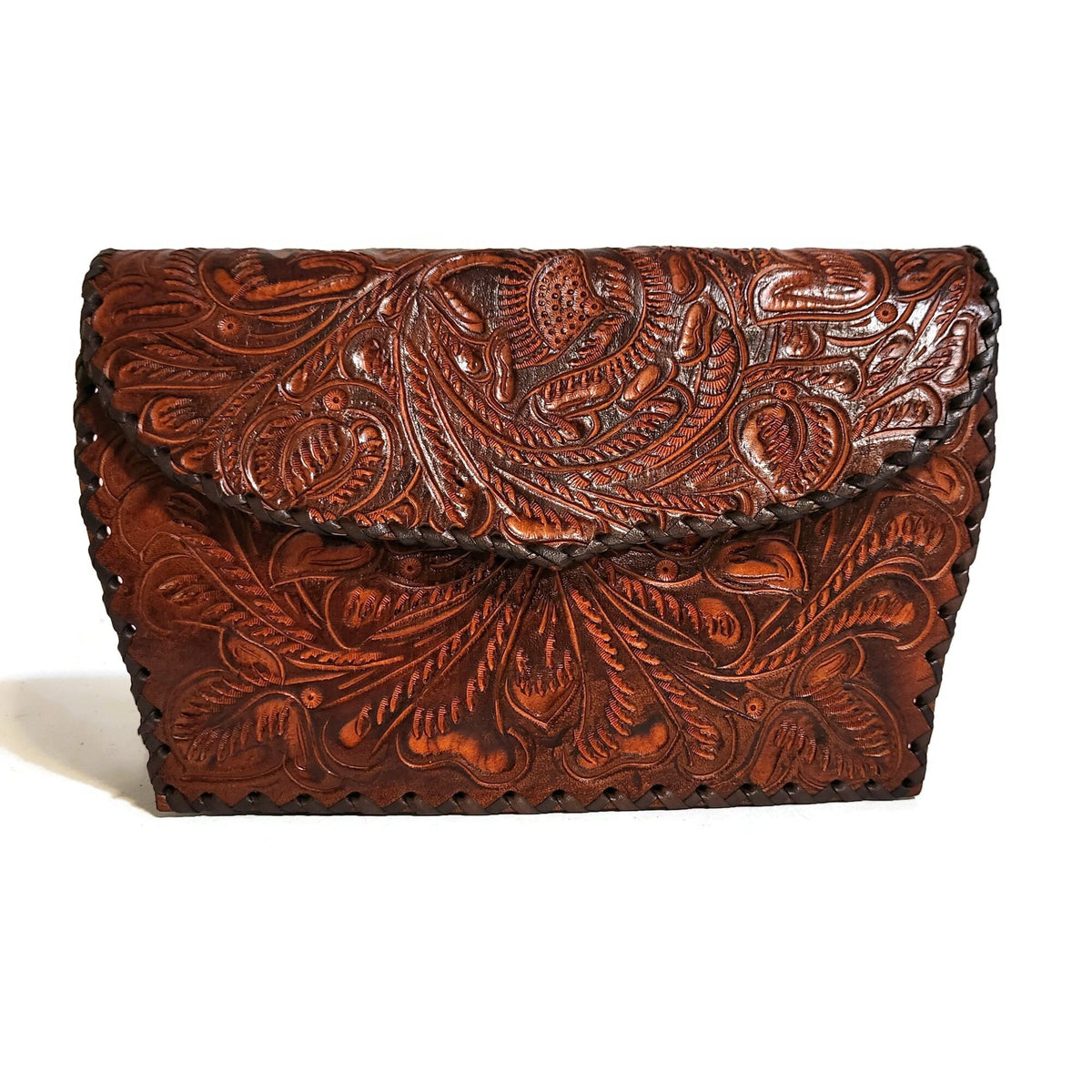 Hand Tooled Leather Bag: Small Bohemian Cowgirl Shoulder Bag