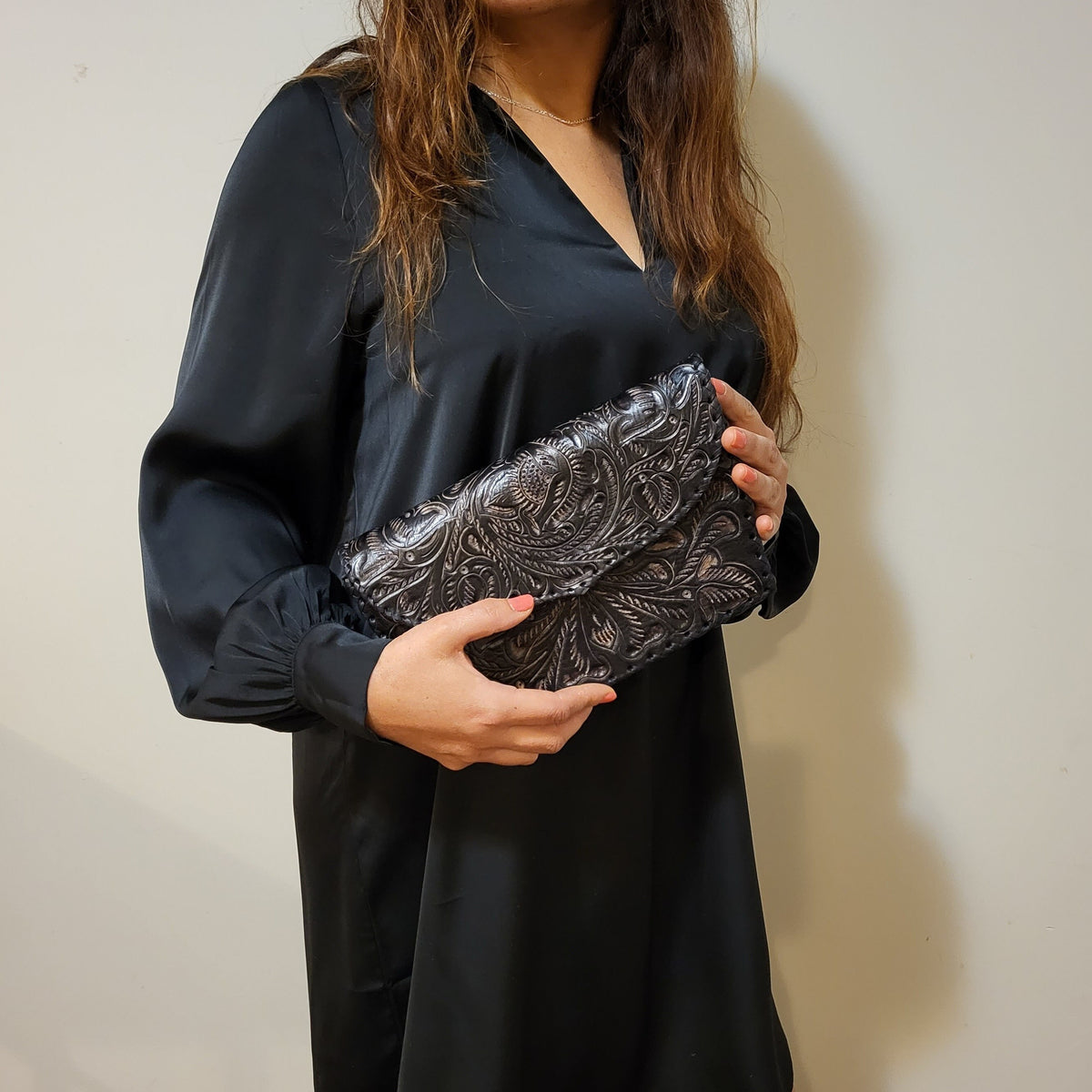 Hand Tooled Cowhide Leather Bag: Rodeo Retro Western Purse