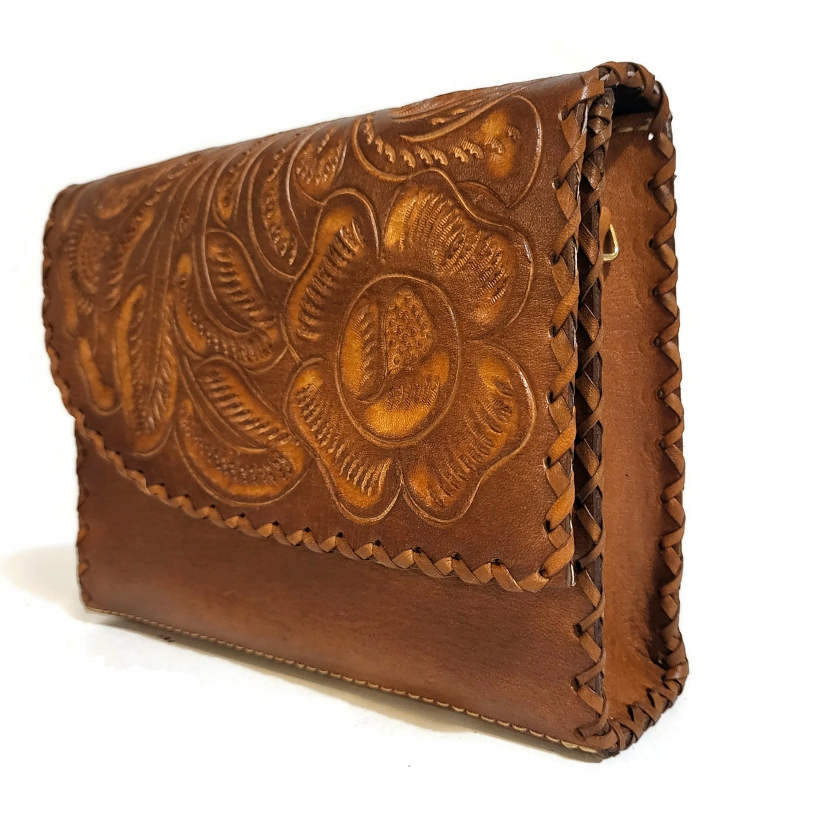 Hand Tooled Leather Shoulder Bag: Cowgirl Rodeo Purse