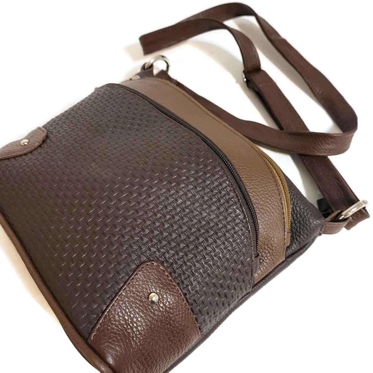 Brown Leather Crossbody Bag for Women: Everyday Messenger Bag
