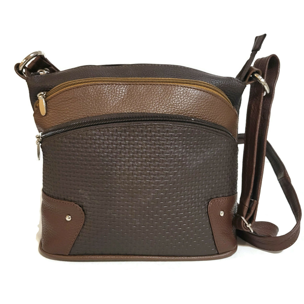 Brown Leather Crossbody Bag for Women: Everyday Messenger Bag
