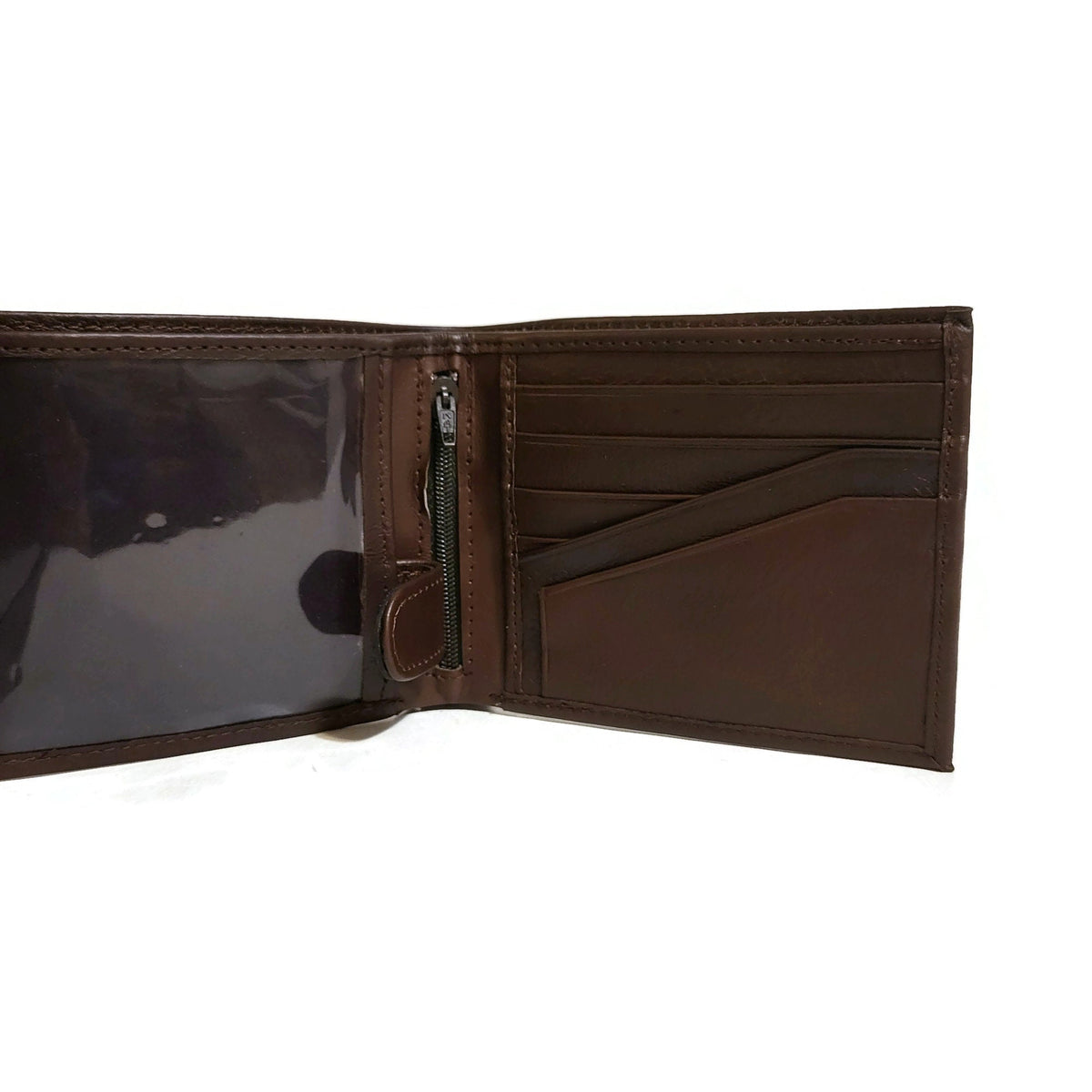 Handmade Brown Leather Wallet: Slim, 13 Card Slots, Compact Design
