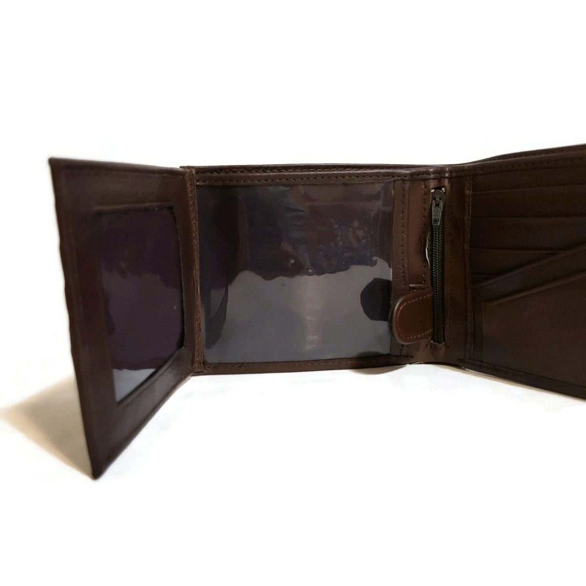 Handmade Brown Leather Wallet: Slim, 13 Card Slots, Compact Design