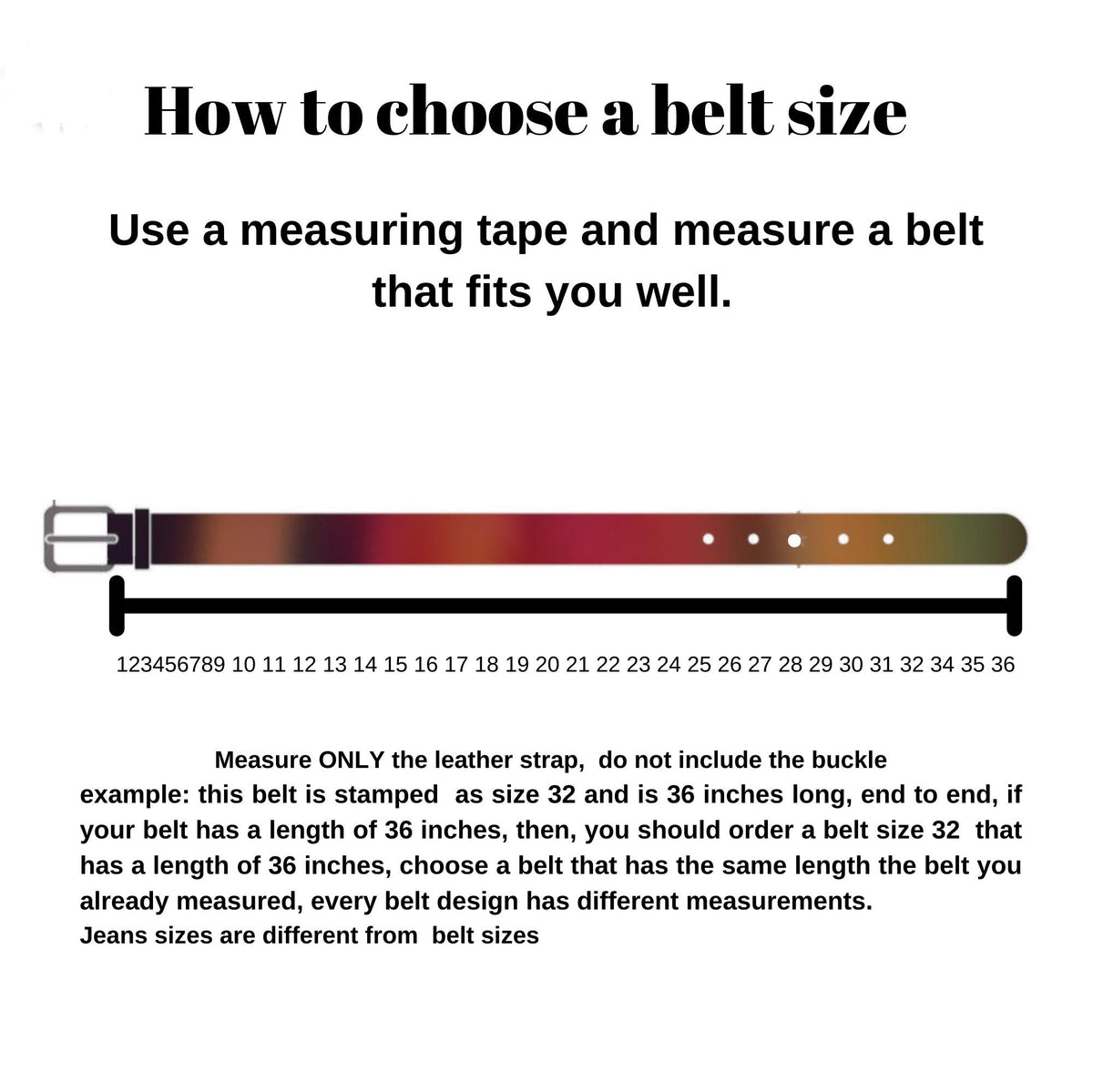 Leather belt for men, brown, casual , with removable buckle