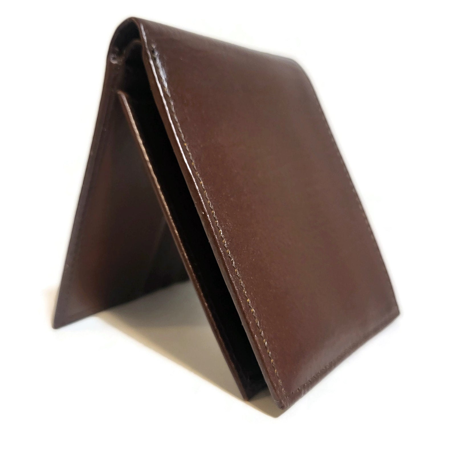 Handmade Brown Leather Slim Wallet: Artisan Crafted Cowhide