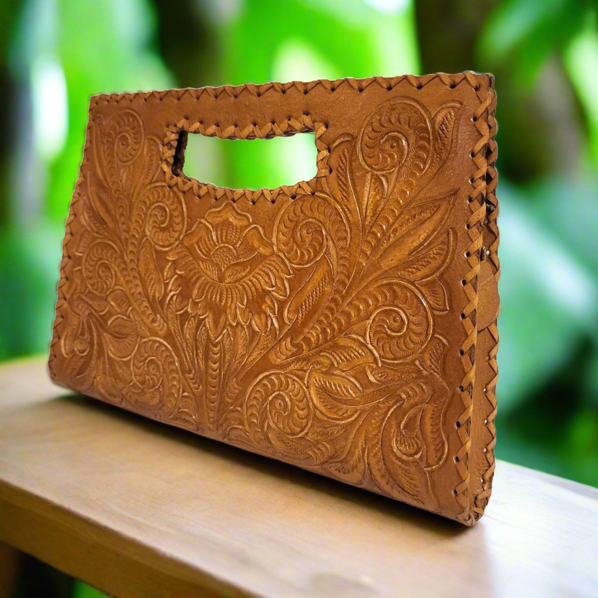 Brown Leather Shoulder Bag For Women Rodeo Retro Vintage Handbag
