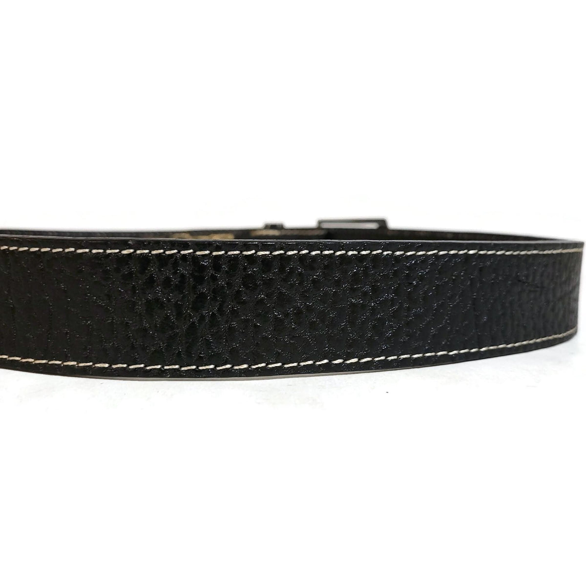 Personalized  Black Leather Belt for Men With  Removable Buckle, Cowhide